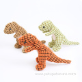 Popular dinosaur style plush dog pet squeaky toy